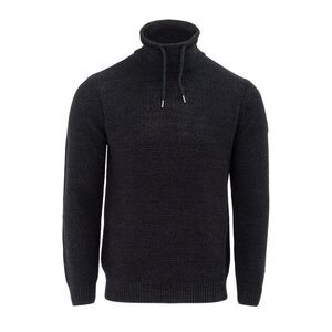 Firetrap Mens Marl Cowl Neck Sweater / Navy